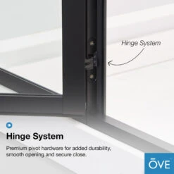 OVE Decors Milano 60 In. Black Framed Hinges Shower Door -Warm Bathroom b93153e80239f6cf 9655 w800 h800 b0 p0