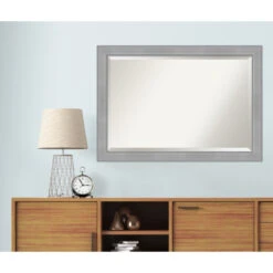 Vista Brushed Nickel Beveled Bathroom Wall Mirror - 40.25 X 28.25 In. -Warm Bathroom b951685f0ec6db53 6848 w800 h800 b0 p0