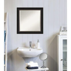 Trio Oil Rubbed Bronze Beveled Bathroom Wall Mirror - 24.5 X 24.5 In. -Warm Bathroom b9711b040ec6c42d 6901 w800 h800 b0 p0