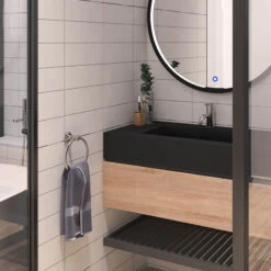 Pyramid Solid Surface Bathroom Vanity Top, Black, 36", Standard -Warm Bathroom b9f10a280f287a46 3570 w800 h800 b0 p0