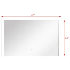 Transolid Ethan LED-Backlit Contemporary Mirror, Silver -Warm Bathroom ba3157560b7af37d 9951 w800 h800 b1 p0