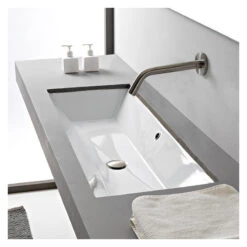 Rectangular Small White Ceramic Undermount Sink, No Hole 5 Rectangular Small White Ceramic Undermount Sink, No Hole -Warm Bathroom ba5169060ca7a9de 9378 w800 h800 b0 p0