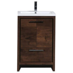 MOD Free Standing Vanity With 2-Doors, Rosewood, 24"