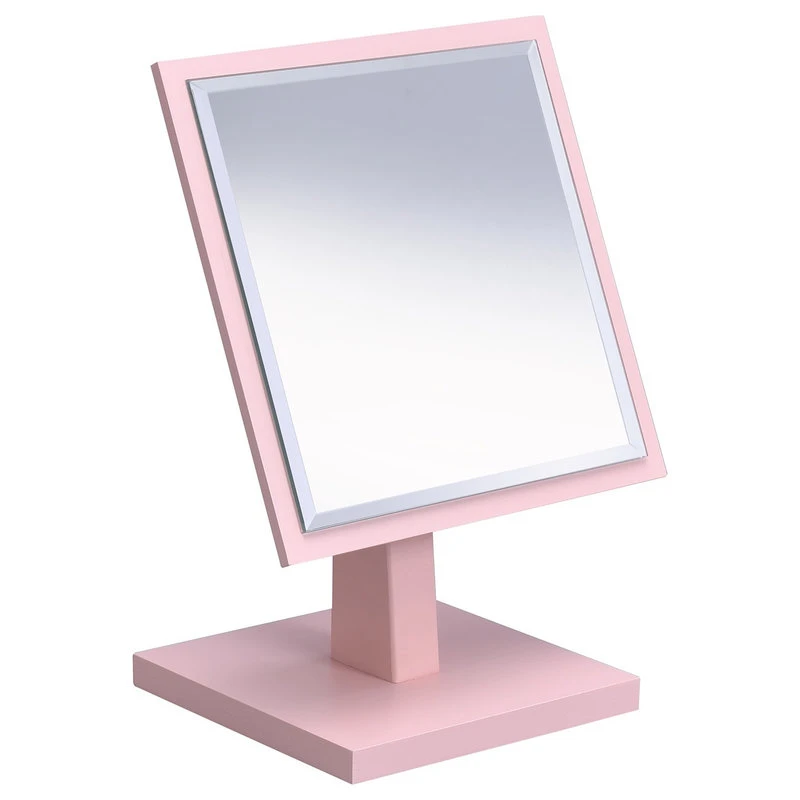 HomeRoots Pretty Pink Square Make Up Vanity Mirror 2 HomeRoots Pretty Pink Square Make Up Vanity Mirror - Image 2