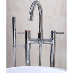 Kingston Brass Freestanding Tub Faucet With Hand Shower, Polished Chrome 8 Kingston Brass Freestanding Tub Faucet With Hand Shower, Polished Chrome -Warm Bathroom bb41b0f20d532faa 0968 w800 h800 b0 p0