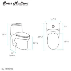 Virage One Piece Elongated Dual Flush Toilet 0.8/1.28 Gpf, Matte Black 25 Virage One Piece Elongated Dual Flush Toilet 0.8/1.28 Gpf, Matte Black -Warm Bathroom bba1744000f6d3c1 9273 w800 h800 b1 p0
