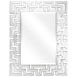 Rectangular Antique Wall Mirror, 0.75" Beveled Center, 40"x 31" Bathroom Mirror