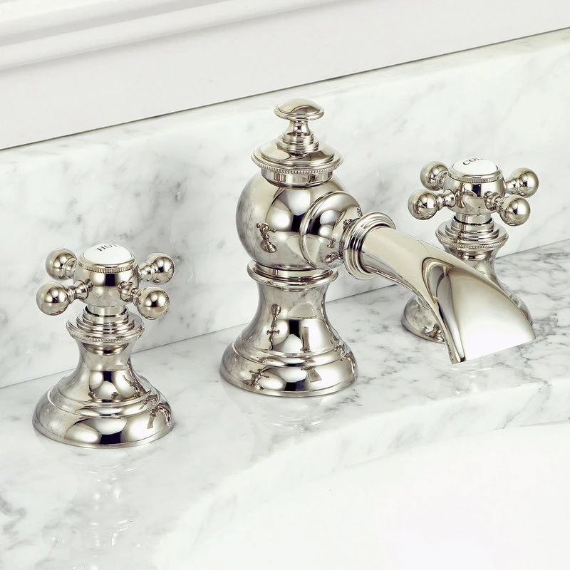 Water Creation Modern Classic Widespread Lavatory Faucet With Pop-Up Drain 2 Water Creation Modern Classic Widespread Lavatory Faucet With Pop-Up Drain - Image 2