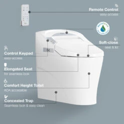 OVE Yosemite Smart Bidet 1-Piece Elongated Toilet -Warm Bathroom bd510ded036eb550 6397 w800 h800 b0 p0