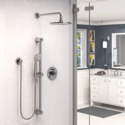 Belanger Rain Pressure Balanced Round Shower System, Polished Chrome -Warm Bathroom be81040d0df91e97 4554 w800 h800 b0 p0