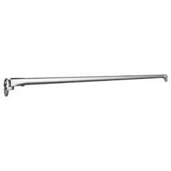 60" Fixed Oval Straight Shower Curtain Rod, Bright Polished