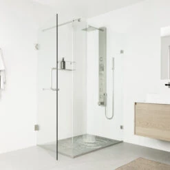 VIGO Bowery Square Spray Head Shower System With Tub Filler, Stainless -Warm Bathroom bea11ce30025035a 9077 w800 h800 b0 p0