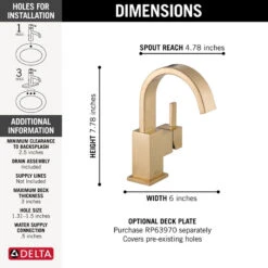 Delta Vero Single Handle Bathroom Faucet, Champagne Bronze, 553LF-CZ -Warm Bathroom bef1a799032de750 8920 w800 h800 b0 p0