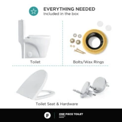 Fine Fixtures Dual-Flush Elongated One-Piece Toilet With High Efficiency Flush, White 13 Fine Fixtures Dual-Flush Elongated One-Piece Toilet With High Efficiency Flush, White -Warm Bathroom bf21b2fc02e2dc7f 8112 w800 h800 b0 p0