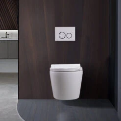 Homary Wall Hung Elongated Toilet Bowl 1.1/1.6 GPF Dual Flush Toilet, Bowl & Tan -Warm Bathroom bf31c15d0efef16d 0171 w800 h800 b0 p0