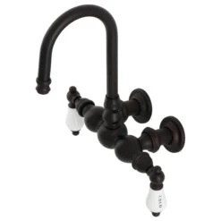 CA3T5 3-3/8" Wall Mount Clawfoot Tub Faucet, Oil Rubbed Bronze