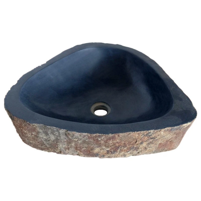 Rustic Natural Basalt Unique Bathroom Vessel Sink, 16-23 Inch, Natural Stone 9 Rustic Natural Basalt Unique Bathroom Vessel Sink, 16-23 Inch, Natural Stone - Image 9