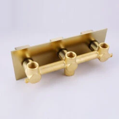 Wall Mounted Rain Shower System With Hand Shower, Brushed Gold -Warm Bathroom c0a1232902fe0832 2623 w800 h800 b0 p0