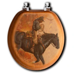 Toilet Seat, Elongated, Hell Bent For Leather, Round