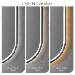 Oleggio Oval 36" Framed Bathroom/Vanity LED Lighted Wall Mirror, Matte Black 12 Oleggio Oval 36" Framed Bathroom/Vanity LED Lighted Wall Mirror, Matte Black -Warm Bathroom c0c15b7102888266 8111 w800 h800 b1 p0