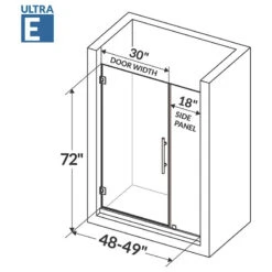 Swing Out Shower Door Ultra-E, Brushed Nickel, Brushed Nickel, 48-49"x72" 5 Swing Out Shower Door Ultra-E, Brushed Nickel, Brushed Nickel, 48-49"x72" -Warm Bathroom c0d17d6f0970e8dc 7992 w800 h800 b1 p0