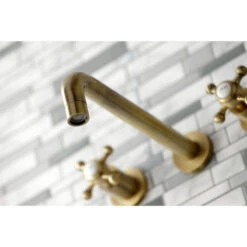 KS8023BX Two-Handle Wall Mount Tub Faucet, Antique Brass 7 KS8023BX Two-Handle Wall Mount Tub Faucet, Antique Brass -Warm Bathroom c1a19a7c013fb649 0641 w800 h800 b0 p0