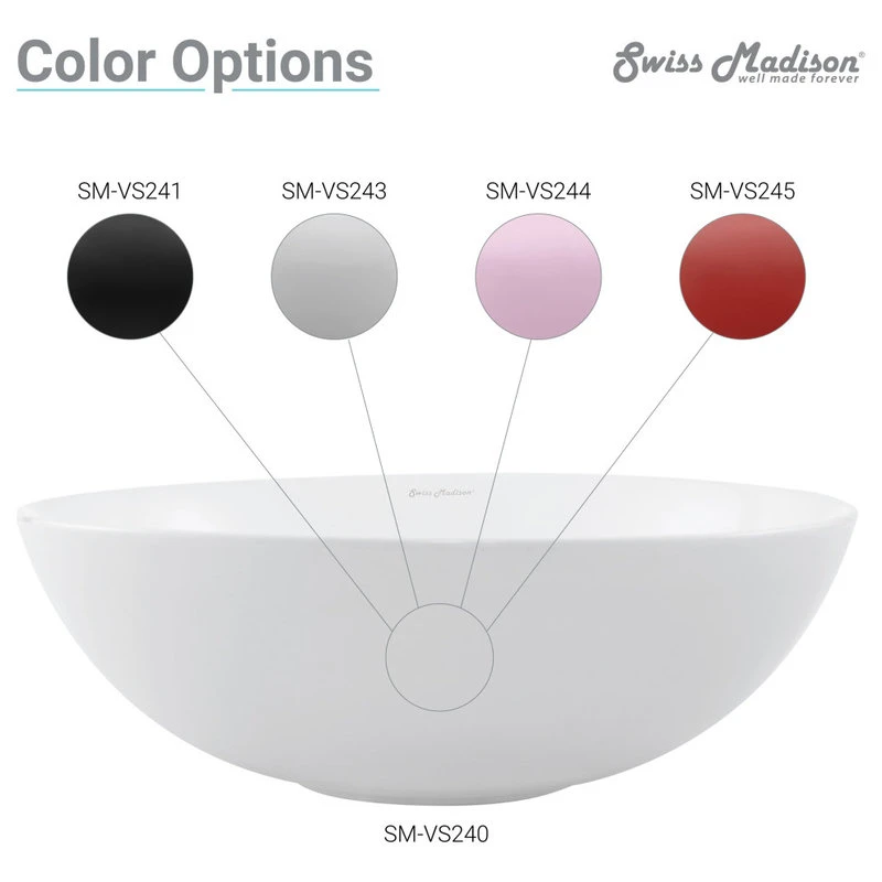 Classe 16" Color Ceramic Sink In Matte Black 11 Classe 16" Color Ceramic Sink In Matte Black - Image 11