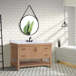Marina 55" Bathroom Vanity, Driftwood Finish -Warm Bathroom c1f1b199013fe0df 6542 w800 h800 b0 p0