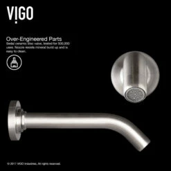 VIGO Olus Single Handle Wall Mount Bathroom Faucet, Brushed Nickel -Warm Bathroom c201f0e20e96ec31 8898 w800 h800 b0 p0