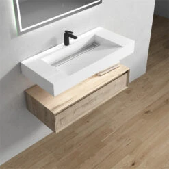 Alysa 42'' Floating Vanity, Acrylic Sink, Light White Oak -Warm Bathroom c381d97002cb1e9a 0710 w800 h800 b0 p0
