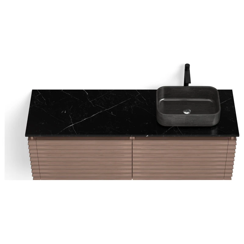 Accordion Bath Vanity, Single Sink 60", Chestnut Oak, Wall Mounted, Right Sink 13 Accordion Bath Vanity, Single Sink 60", Chestnut Oak, Wall Mounted, Right Sink - Image 13