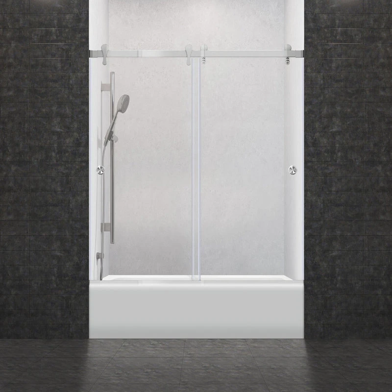 57 1/2-60"Wx62"H Bypass Sliding Bathtub Door ULTRA-H, Chrome 2 57 1/2-60"Wx62"H Bypass Sliding Bathtub Door ULTRA-H, Chrome - Image 2