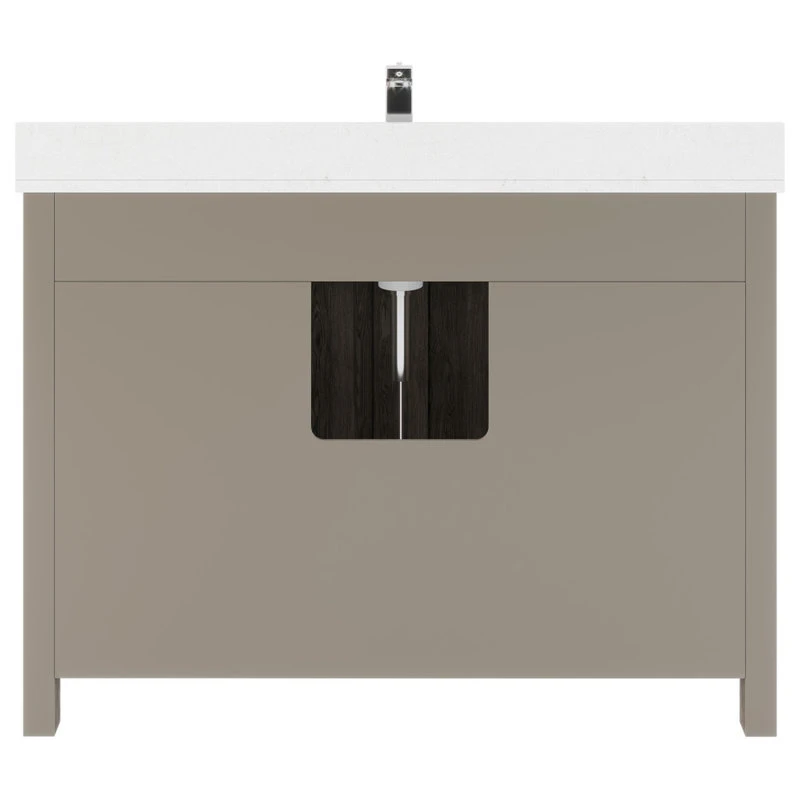 Kali Vanity With Power Bar And Drawer Organizer, French Gray, 48" 9 Kali Vanity With Power Bar And Drawer Organizer, French Gray, 48" - Image 9