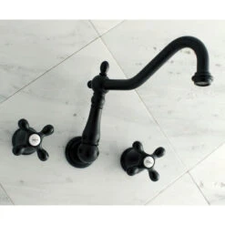 Kingston Brass Wall Mount Tub Faucet, Matte Black -Warm Bathroom c4f1699b0ddedecf 4098 w800 h800 b0 p0