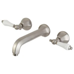 KS4028PL 2-Handle Wall Mount Tub Faucet, Brushed Nickel