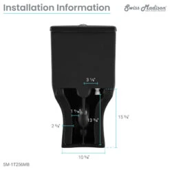 Carre One Piece Square Toilet Dual Flush, Matte Black, 0.8/1.28 Gpf -Warm Bathroom c5b14ce300f6d727 6113 w800 h800 b1 p0