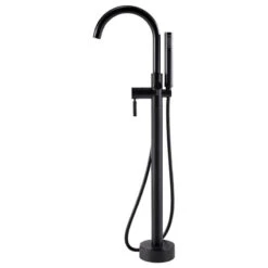 Athena Freestanding Tub Faucet With Handheld, Matte Black