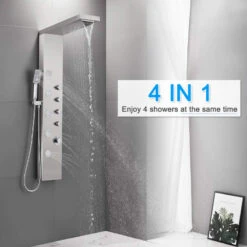 American Imaginations Rectangle Wall Mount Stainless Steel Shower Panel In Brushed Stainless Steel -Warm Bathroom c671960f00dbae9e 1916 w800 h800 b0 p0