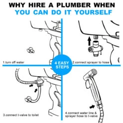 Wellfor Handheld Bidet Sprayer Attachment For Toilet, Sliver -Warm Bathroom c731f15102a7c35d 2175 w800 h800 b1 p0