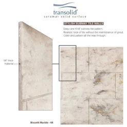Transolid SWK483696-48 Saramar 48"x36"x96" Shower Wall Kit, Biscotti Marble -Warm Bathroom c9d193a60d82364a 4880 w800 h800 b1 p0