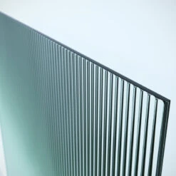 36"x78" Frameless Shower Door Single Fixed Panel Fluted, Matte Black -Warm Bathroom ca01ad19009eb5c6 5024 w800 h800 b0 p0