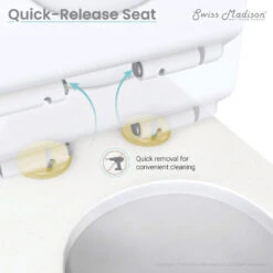 St. Tropez Elongated Toilet, Dual Flush, Glossy White With Gold Hardware -Warm Bathroom ca21545903583a67 8357 w800 h800 b0 p0