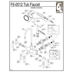 Vintage 3-3/8" Center Wall Mount Tub Faucet & Handshower, Labeled Lever Handles -Warm Bathroom ca511e51073244d6 0028 w800 h800 b1 p0