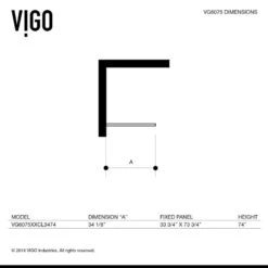 VIGO Frameless Fixed Shower Screen, Stainless Steel With Clear Glass -Warm Bathroom cb71285b0faab9f8 4368 w800 h800 b0 p0