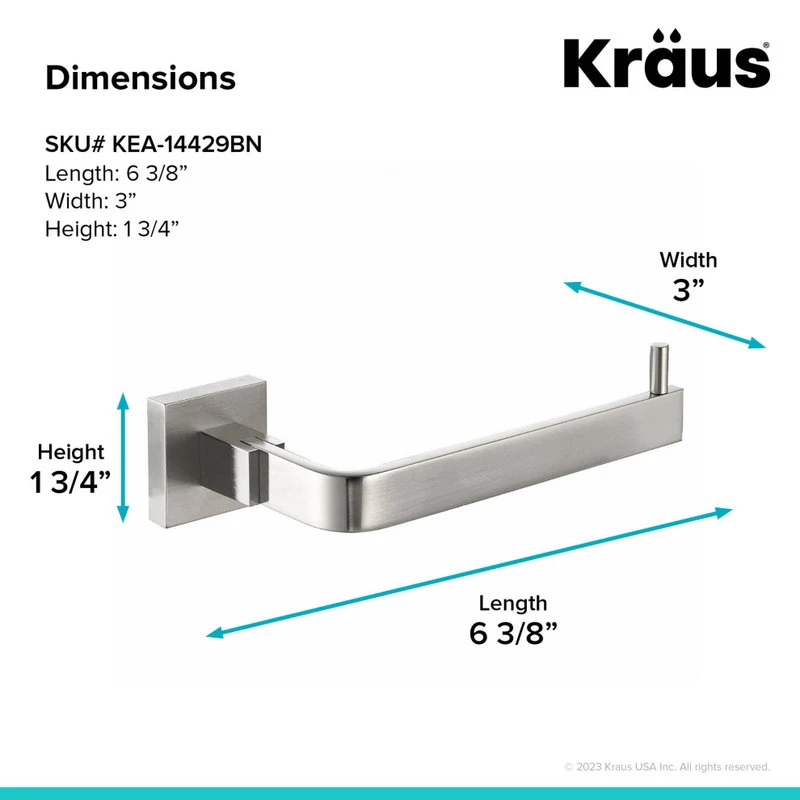 Bathroom Tissue Holder Without Cover, Brushed Nickel 3 Bathroom Tissue Holder Without Cover, Brushed Nickel - Image 3