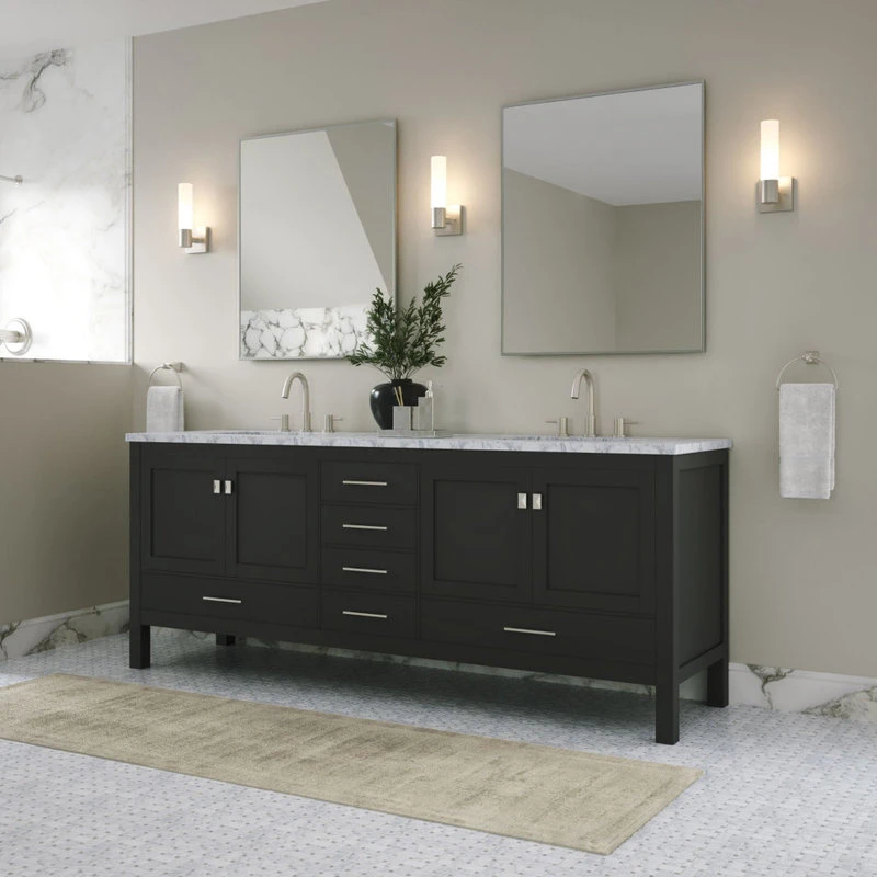 The Kennedy Bathroom Vanity, Double Sink, 84", Espresso, Freestanding 2 The Kennedy Bathroom Vanity, Double Sink, 84", Espresso, Freestanding - Image 2