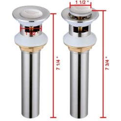 Aquaterior 1 3/8" Pop Up Drain Faucet Vessel Vanity Sink Drain Stopper Brass -Warm Bathroom ce31305a0b3e2d08 9551 w800 h800 b1 p0