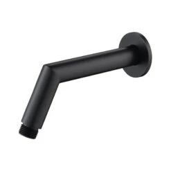 Isenberg Round Shower Arm With Flange, Matte Black