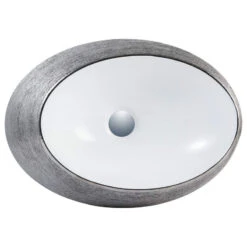 Fine Fixtures Luxury Vessel, Oval 20"x15", Brushed Silver -Warm Bathroom cef1413c0e5eb2cb 4801 w800 h800 b1 p0