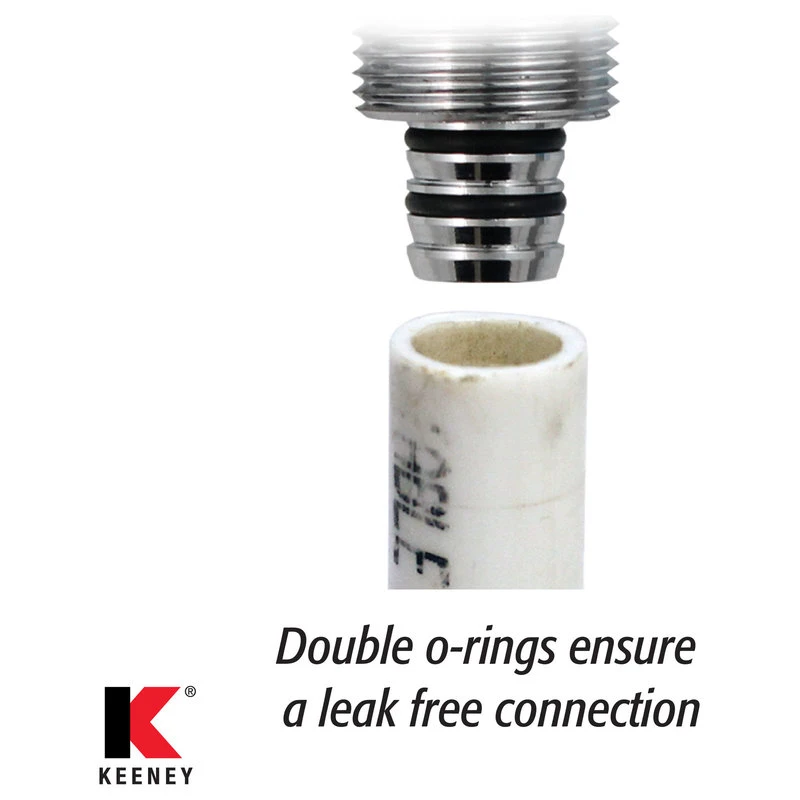 Keeney Quarter Turn No Crimp PEX Valve, 1/2" Comp PEX X 1/4" O.D., Straight 8 Keeney Quarter Turn No Crimp PEX Valve, 1/2" Comp PEX X 1/4" O.D., Straight - Image 8